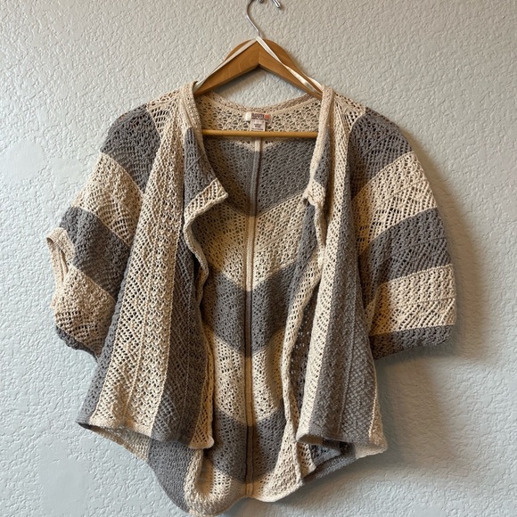 Route 66 Women's Knit Cardigan in Gray and Cream Size M - Picture 4 of 6